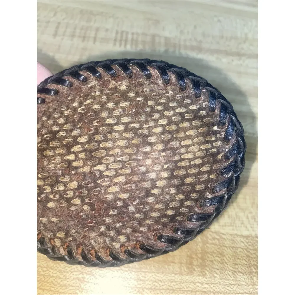 Snakeskin Belt Buckle Cowboy Reptile Oval 4” X 3” Handmade